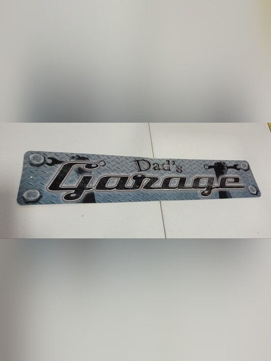Other - Wall Sign - Black and Silver Metal-Look Décor